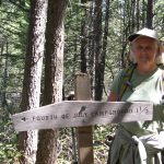 Kathleen - starting back along the Cerro Blanco Trail