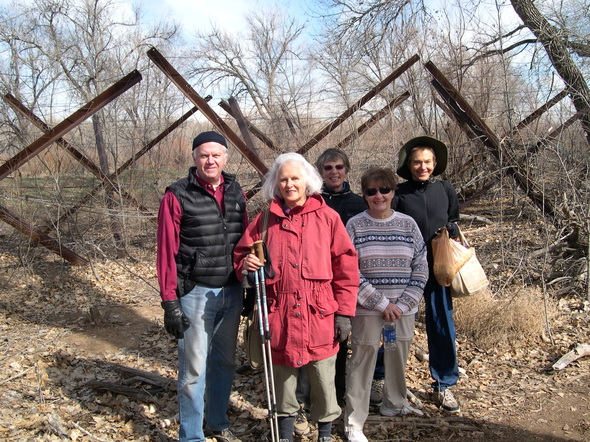 Hikers - Rick Held, Kathleen Rhoad, Dawn Leach, Pam Bliss, Heather Gram (left to