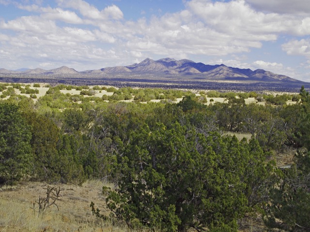 The Ortiz Mountains to the East