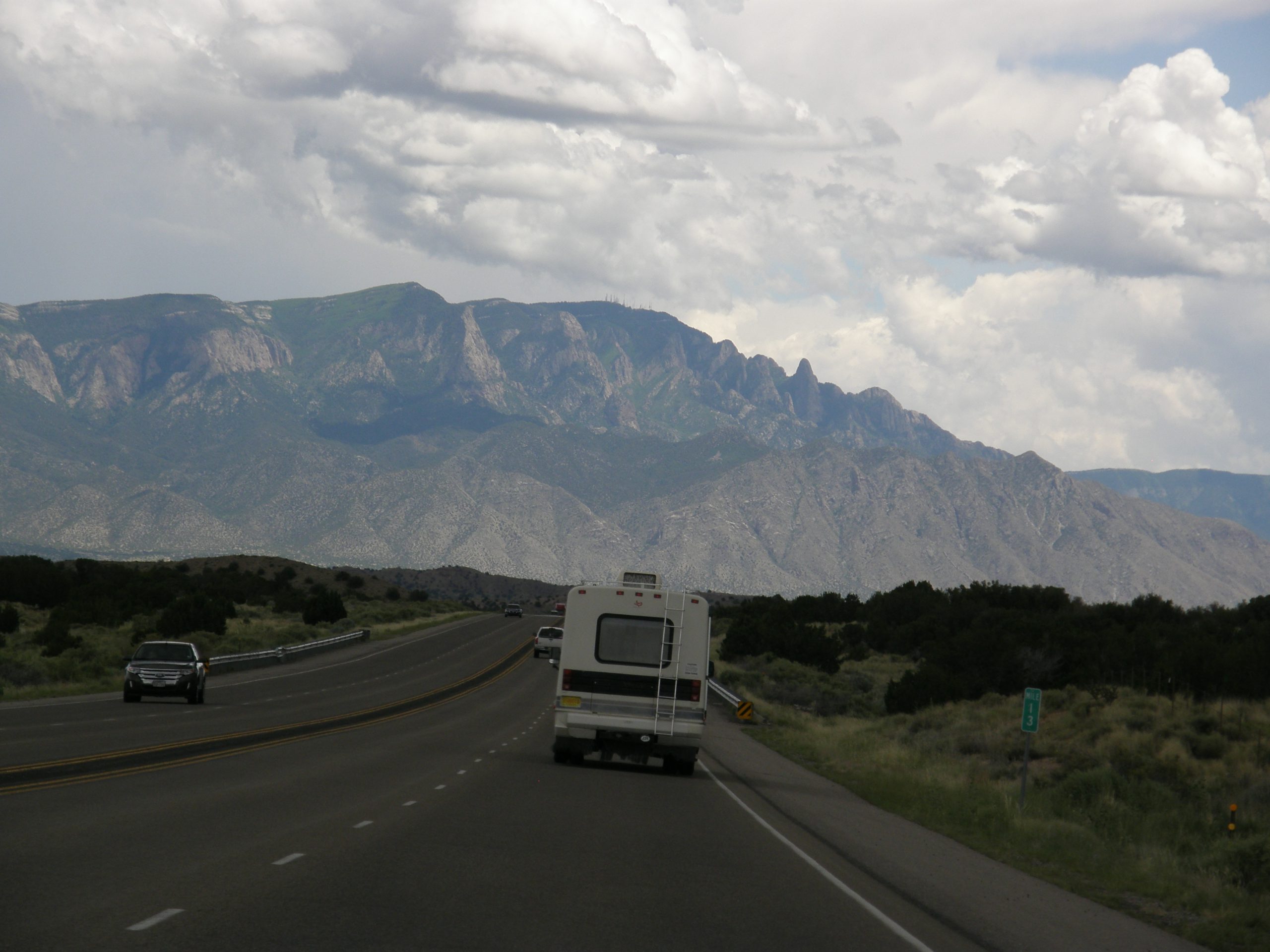 The Sandia Mts. - Driving Back to Albuquerque