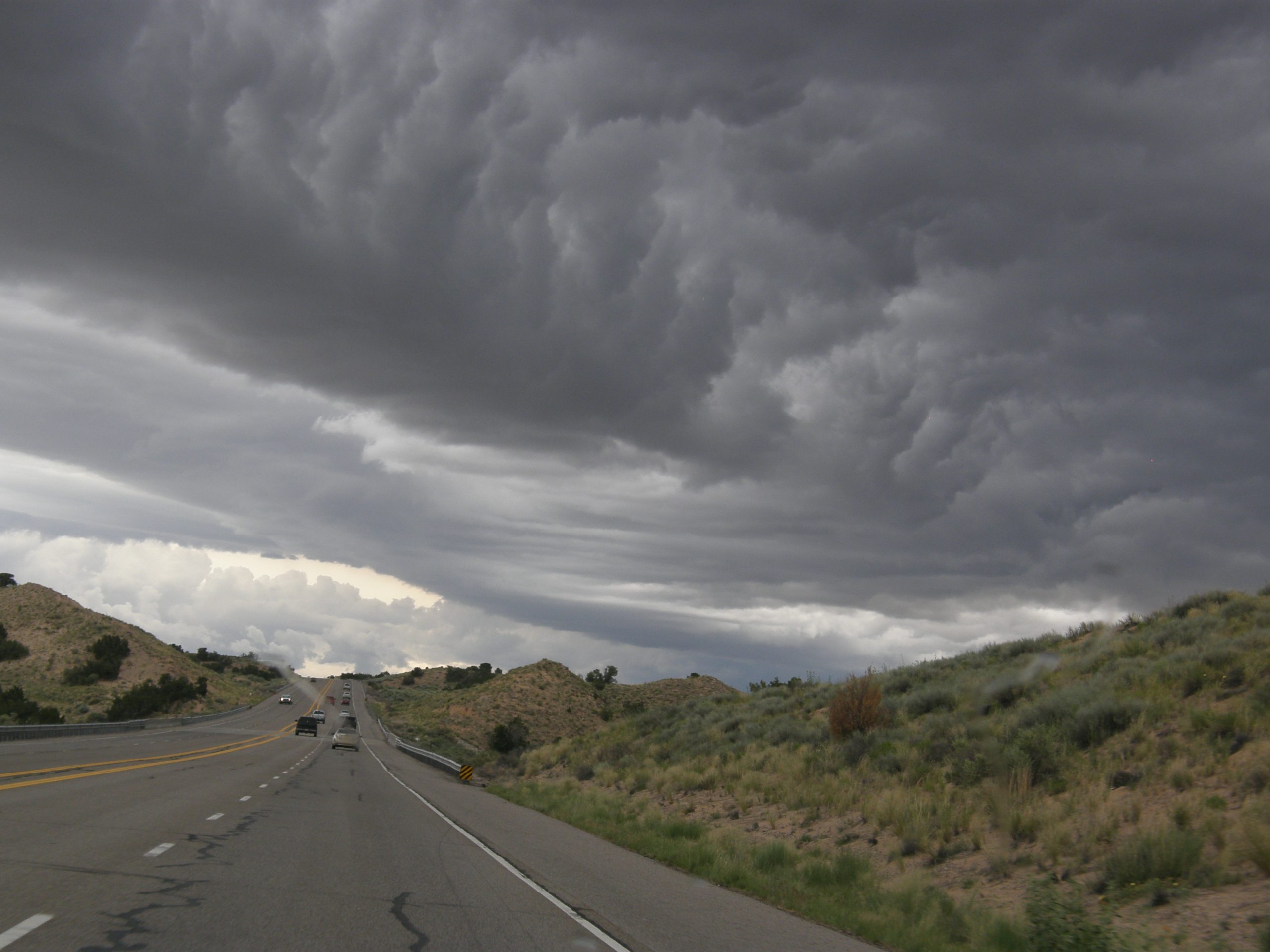 Storm Clouds Driving Back to Albuquerque