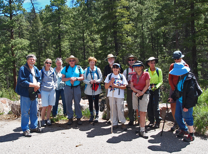 Hikers at Battleship Rock